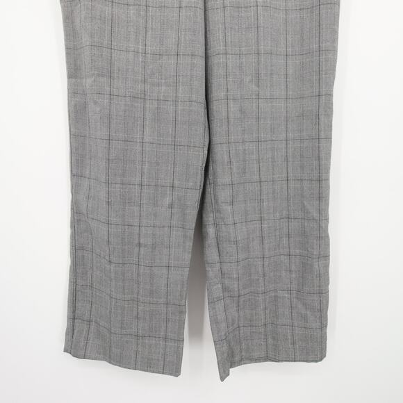 Alfred Dunner Pants Gray Plaid Check Trousers Comfort Waist Classic Fit 14 NWT - Picture 4 of 14